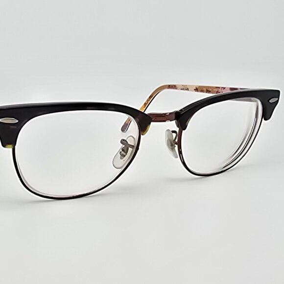 Ray-Ban RB5154 5650 Clubmaster Polished Tortoise on Text Eyeglasses Frame 51mm - Picture 6 of 14